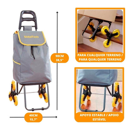 Carrinho de Carga 3 Rodas Climbing Cart Sobe Escadas capacidade 40kg - GT082