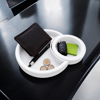 Bandeja Decorativa Lua Japandi — Conjunto 2 Peças