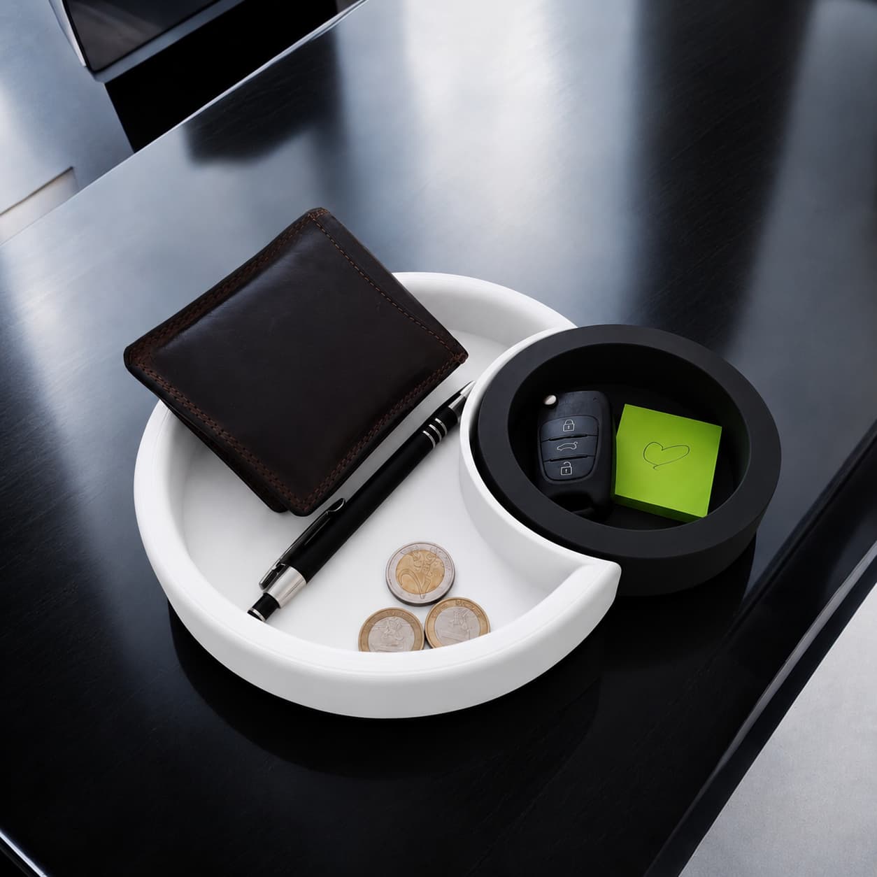 Bandeja Decorativa Lua Japandi — Conjunto 2 Peças